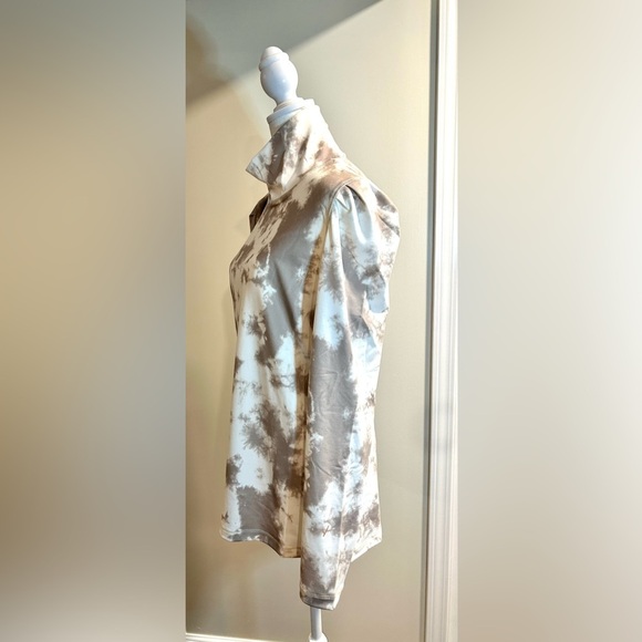 INDYEVA MATARA KNIT TURTLENECK | NWT | WHITE & GRAY TYE DYE PRINT - Picture 5 of 9